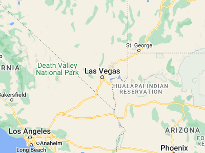 Map showing location of North Las Vegas (36.19886, -115.1175)