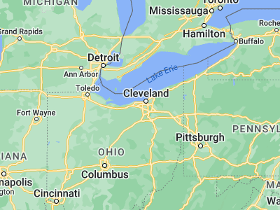 Map showing location of North Olmsted (41.4156, -81.92347)