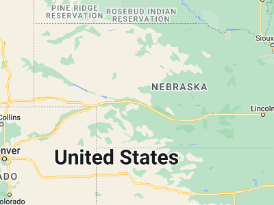 Map showing location of North Platte (41.12389, -100.76542)