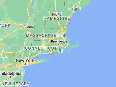 Map showing location of North Providence (41.8501, -71.46617)