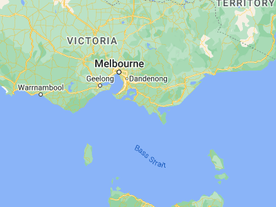 Map showing location of North Wonthaggi (-38.6, 145.6)