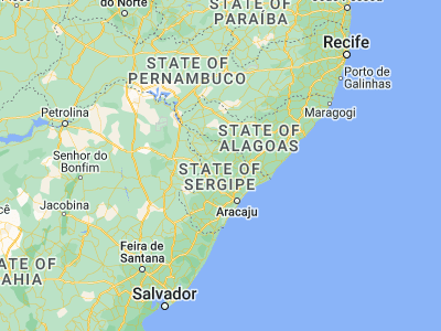 Map showing location of Nossa Senhora da Glória (-10.21833, -37.42028)