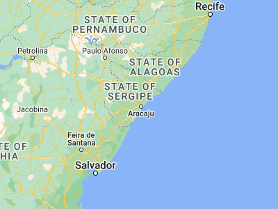 Map showing location of Nossa Senhora do Socorro (-10.855, -37.12611)