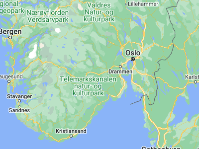 Map showing location of Notodden (59.55936, 9.25853)