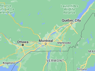 Map showing location of Notre-Dame-des-Prairies (46.05007, -73.43245)