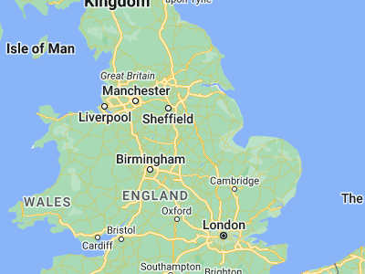 Map showing location of Nottingham (52.9536, -1.15047)