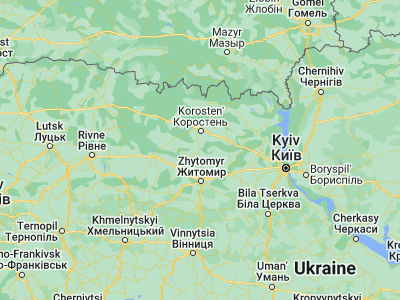 Map showing location of Nova Borova (50.69296, 28.63446)