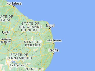 Map showing location of Nova Cruz (-6.47806, -35.43389)