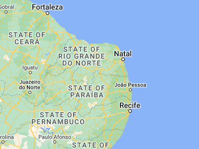 Map showing location of Nova Floresta (-6.45528, -36.20333)