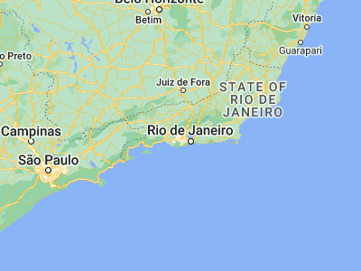 Map showing location of Nova Iguaçu (-22.75917, -43.45111)