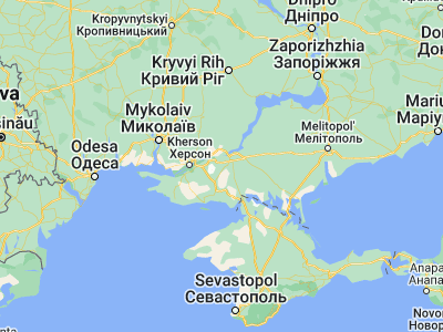 Map showing location of Nova Mayachka (46.59996, 33.22707)