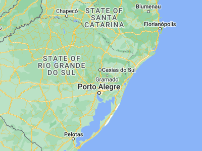 Map showing location of Nova Petrópolis (-29.37639, -51.11444)