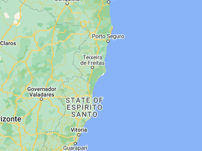 Map showing location of Nova Viçosa (-17.89194, -39.37194)