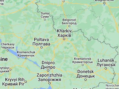 Map showing location of Nova Vodolaha (49.7185, 35.87078)