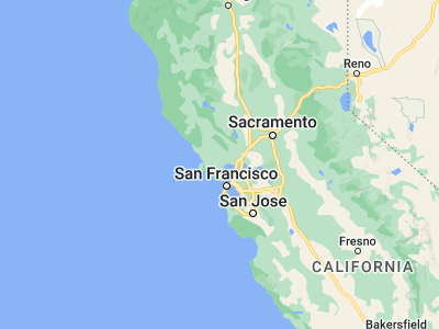Map showing location of Novato (38.10742, -122.5697)