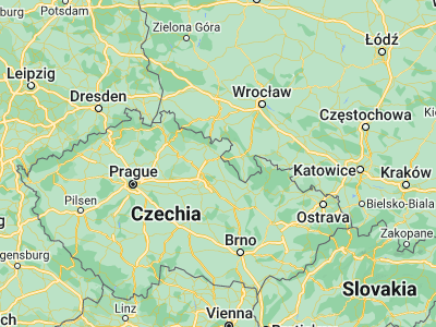 Map showing location of Nové Město nad Metují (50.34456, 16.15147)