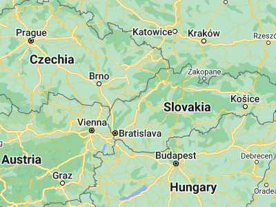 Map showing location of Nové Mesto nad Váhom (48.75763, 17.8309)