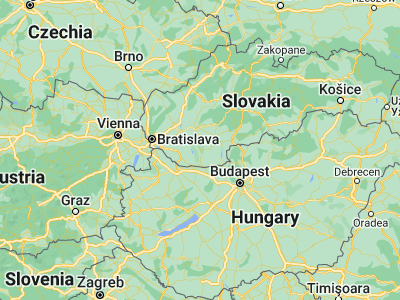 Map showing location of Nové Zámky (47.98544, 18.16195)