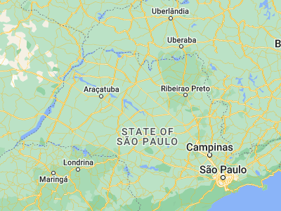 Map showing location of Novo Horizonte (-21.46806, -49.22083)