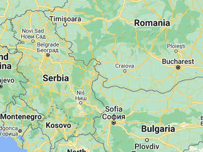 Map showing location of Novo Selo (44.15861, 22.78667)