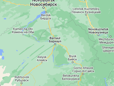 Map showing location of Novoaltaysk (53.3917, 83.9363)