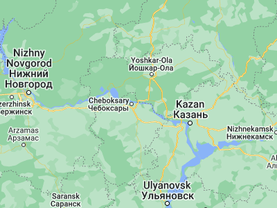 Map showing location of Novocheboksarsk (56.11095, 47.47755)