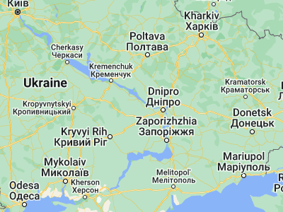Map showing location of Novonikolayevka (48.55625, 34.37399)