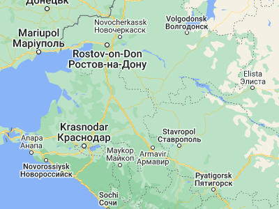 Map showing location of Novopokrovskaya (45.95139, 40.70056)
