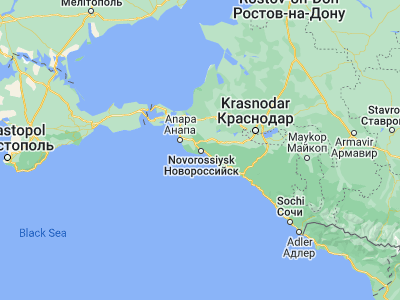 Map showing location of Novorossiysk (44.72439, 37.76752)