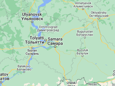 Map showing location of Novosemeykino (53.37056, 50.35428)
