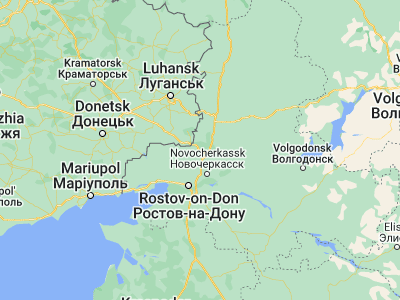 Map showing location of Novoshakhtinsk (47.76037, 39.93335)