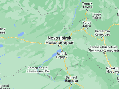 Map showing location of Novosibirsk (55.0415, 82.9346)
