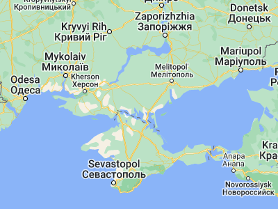 Map showing location of Novotroyits’ke (46.3556, 34.33272)