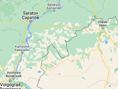 Map showing location of Novouzensk (50.45917, 48.14306)