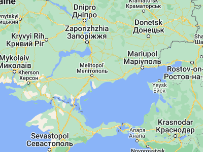 Map showing location of Novovasylivka (46.8315, 35.75362)