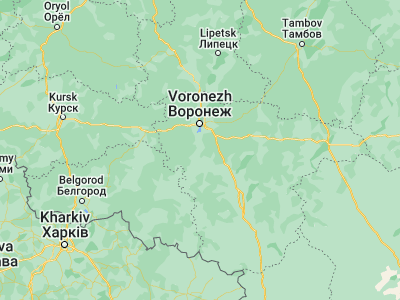 Map showing location of Novovoronezh (51.30719, 39.21732)