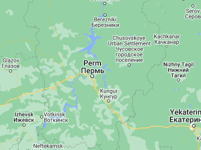 Map showing location of Novyye Lyady (58.0552, 56.6104)