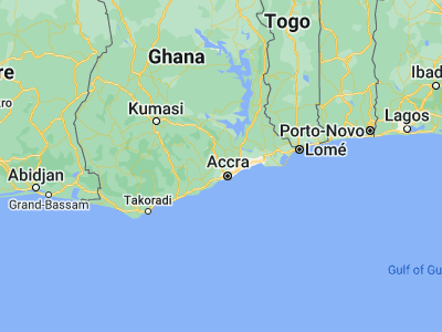 Map showing location of Nsawam (5.80893, -0.35026)