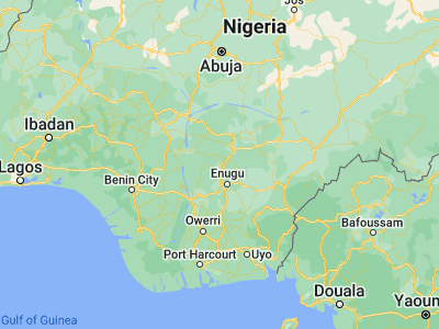 Map showing location of Nsukka (6.85783, 7.39577)