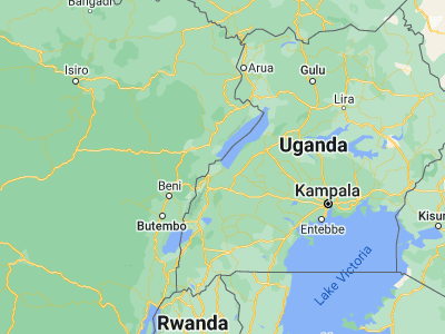 Map showing location of Ntoroko (1.04111, 30.48111)