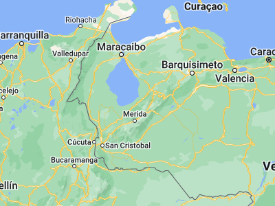 Map showing location of Nueva Bolivia (9.14176, -71.0912)