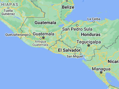 Map showing location of Nueva Concepción (14.13333, -89.3)