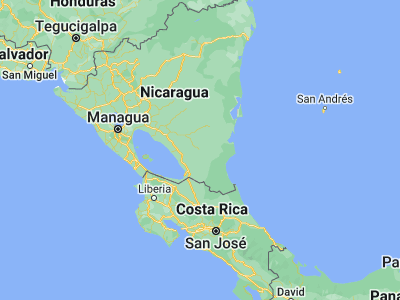 Map showing location of Nueva Guinea (11.68758, -84.45616)