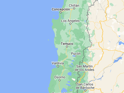 Map showing location of Nueva Imperial (-38.73333, -72.95)