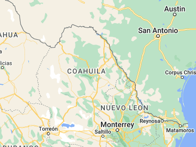 Map showing location of Nueva Rosita (27.94028, -101.21812)