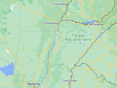 Map showing location of Nueve de Julio (-28.84051, -58.8265)