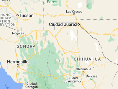 Map showing location of Nuevo Casas Grandes (30.42298, -107.90948)