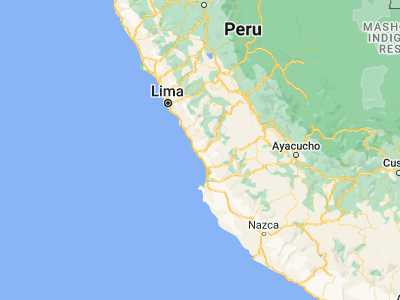 Map showing location of Nuevo Imperial (-13.07541, -76.31719)