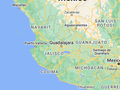 Map showing location of Nuevo México (20.7565, -103.44297)