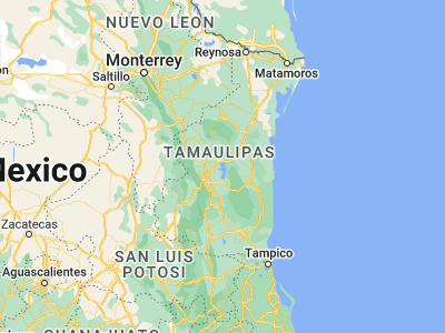 Map showing location of Nuevo Padilla (24.01667, -98.78333)